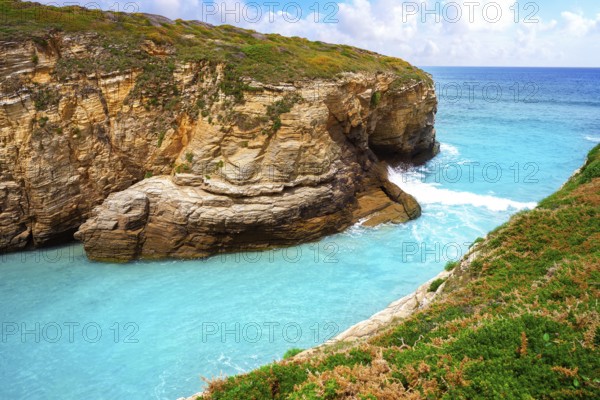 Playa las catedrales Catedrais beach in Ribadeo Galicia of Lugo Spain