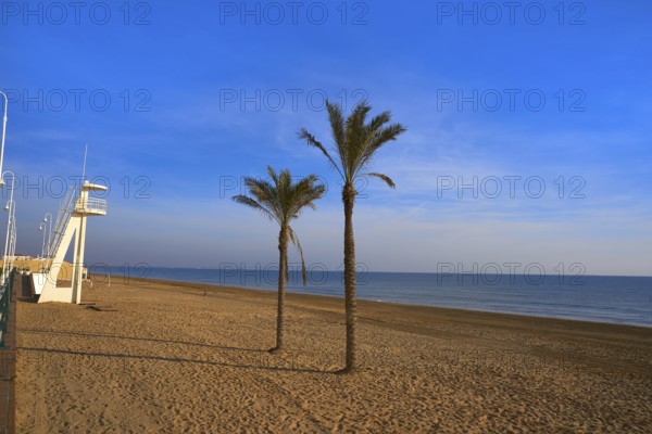 Guardamar del Segura Centre beach in Alicante of Spain at Costa Blanca