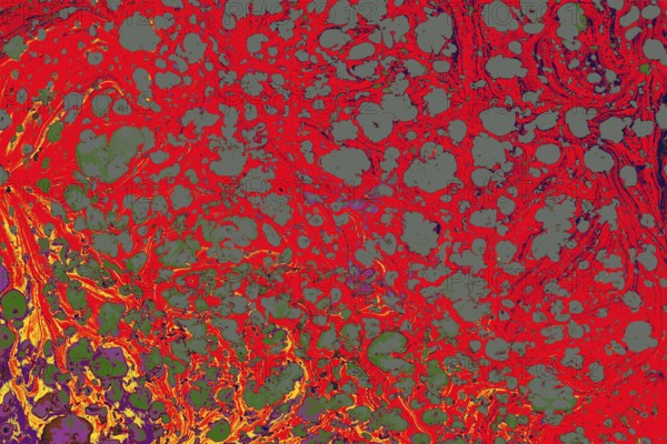 Ebru marble effect surface pattern design for print