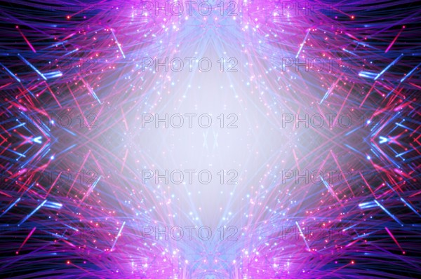 Multicolored optical fibers background. Blank space for texts