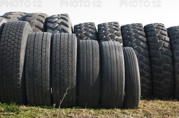 Tires for trucks and tractors. Horizontal image