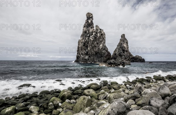 Beach at Ribeira de Janela, Madeira Island, Portugal, Europe, Portugal, Europe