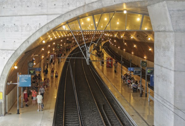 Platforms B and C of the Monte-Carlo railway station, Monaco, Europe