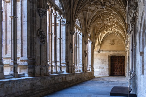 Salamanca, Spain, January 15, 2022: Cloister of The Monastery of San Esteban, Europe