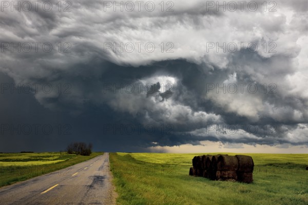 Prairie Storm Clouds Canada Saskatchewan Dramatic Summer