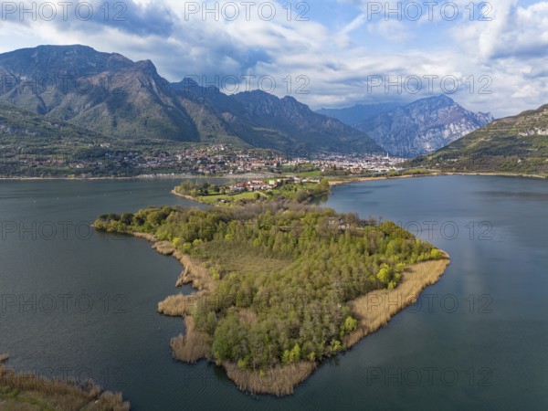 View of Isella peninsula on Lake Annone