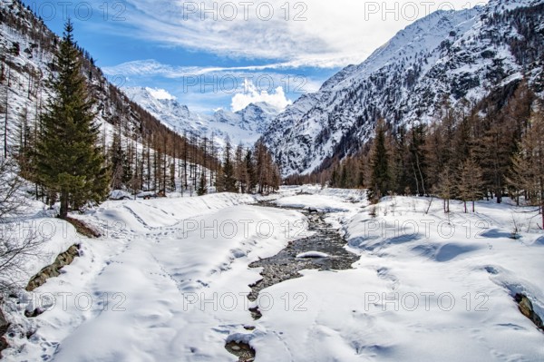 Gran Paradiso National Park Italy winter landscape