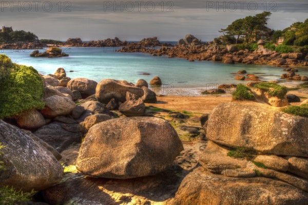Ploumanach beach, Cote de Granit Rose, Brittany, France, Europe