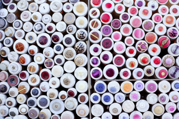 Colorful buttons display round boxes pattern texture