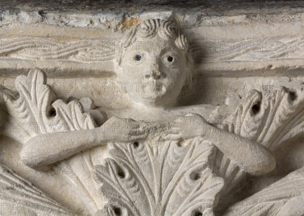 Brauweiler near Pulheim, abbey church of St Nicholas, Benedictine chapel, 11th-12th century capital