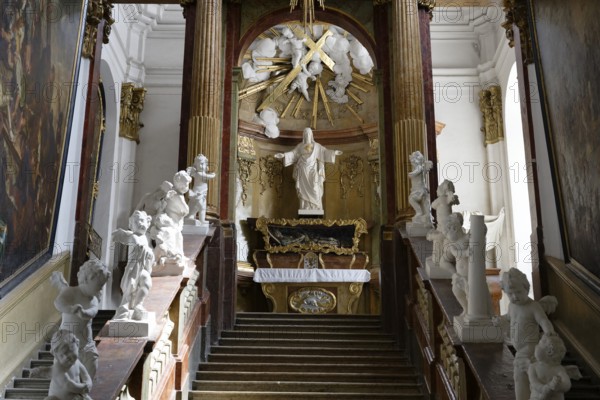 Interior view, Holy Stairs, Loreto Chapel, Minoritska 449, Brno, South Moravian Region, Czech Republic, Europe