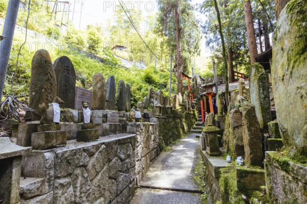 Kyoto, Japan - May 15 2019: Fushimi Inari Shrine in Kyoto, Japan. One of the largest tourist attractions in Japan