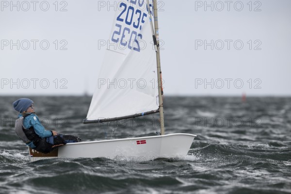 Andreas Dick, Olympic Centre - Schilksee, Kiel, Schleswig Holstein, Marleen VOGEL on Oceanbird from, Training Sailing Team West, Golden Opti 2025 on 23.05.2025 at the Olympic Centre, Schilksee in Kiel Germany