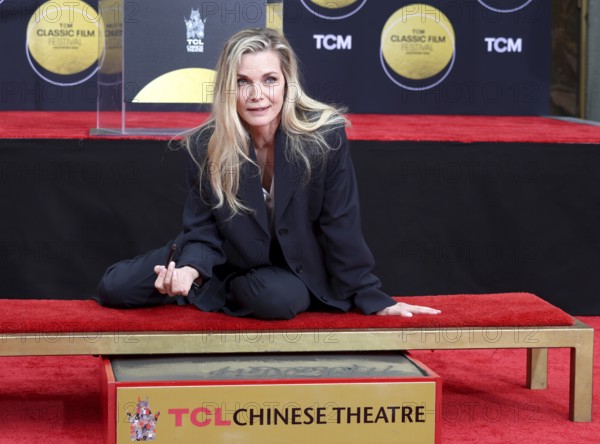 TCM Hosts Handprint And Footprint Ceremony Honoring Michelle Pfeiffer held at the TCL Chinese Theatre IMAX in Hollywood, USA on April 25, 2025, Hollywood, CA, USA, Hollywood, California, USA, North America