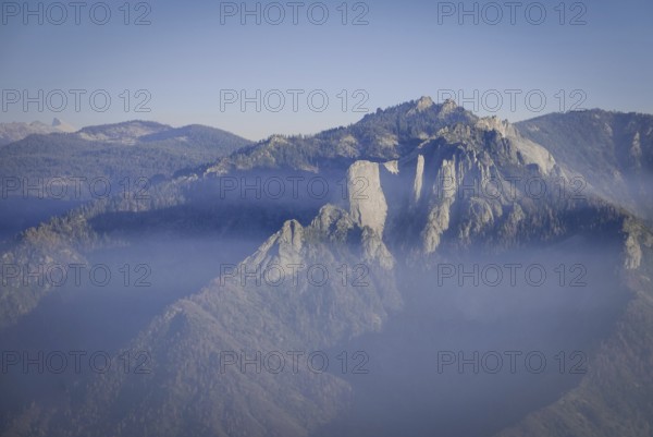 Moro Rock is a granite dome rock formation in Sequoia National Park, California, USA, North America
