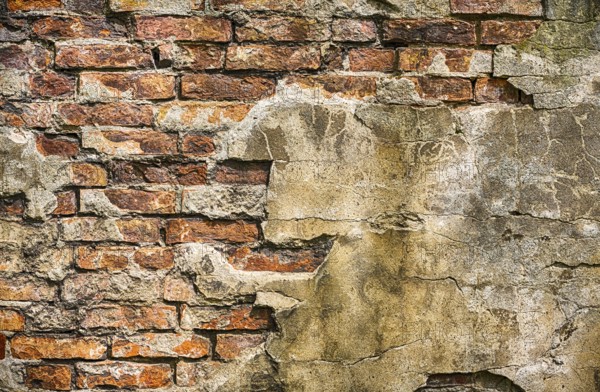 Vintage red rendered brick wall pattern background