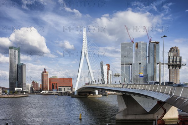 City of Rotterdam downtown skyline in South Holland, the Netherlands