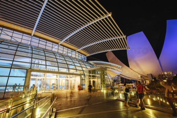 Marina Bay, Singapore, November 24th 2019, The interior of Marina Bay Sands shopping complex near Christmas time with decorations, Asia