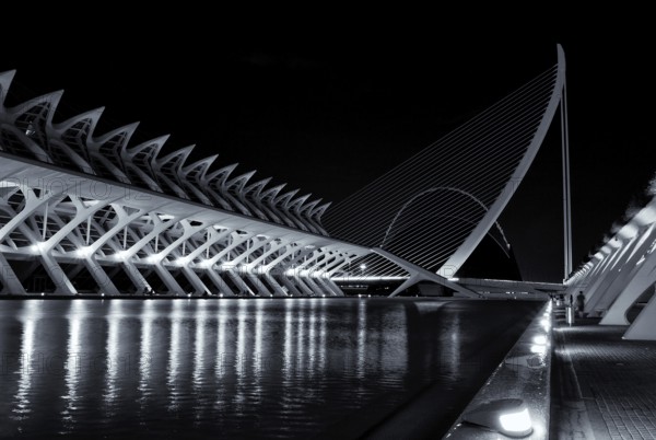 Museu de les Ciencies Príncipe Felipe st part of the Ciudad de las Artes y las Ciencias, The architect Santiago Calatrava has built a monument to his home city of Valencia with this architectural ensemble