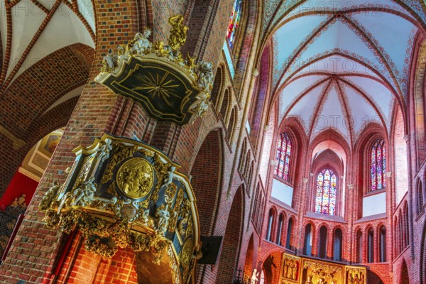 POZNAN, POL - NOV 27, 2018: Interior of Archcathedral Basilica of St. Peter and St. Paul in Poznan, one of the oldest churches in Poland