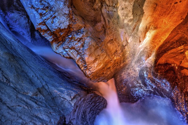 Trümmelbach Falls, Underground waterfall, Switzerland. Underground waterfall, Switzerland, Europe