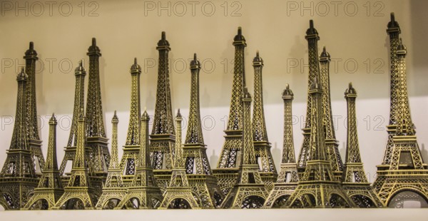 Set of the little model Eiffel Towers