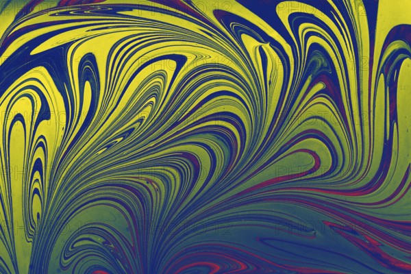 Ebru marbling handmade art, traditional Ebru technique. abstract background of marble liquid ink art