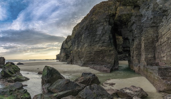 the Playa de las Catedrales Beach in Galicia in northern Spain