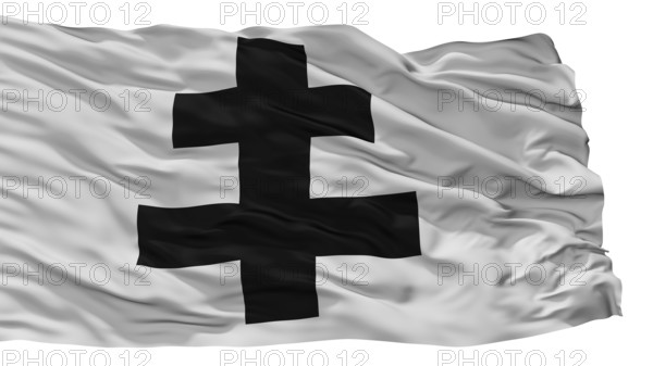 Roeselare City Flag, Country Belgium, Isolated On White Background