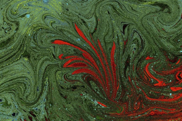 Abstract marbling floral pattern for fabric, tile design. background texture