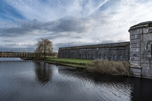 Breendonk, Belgium, 12 09 2017: old WWII Prison camp defence walls, Europe