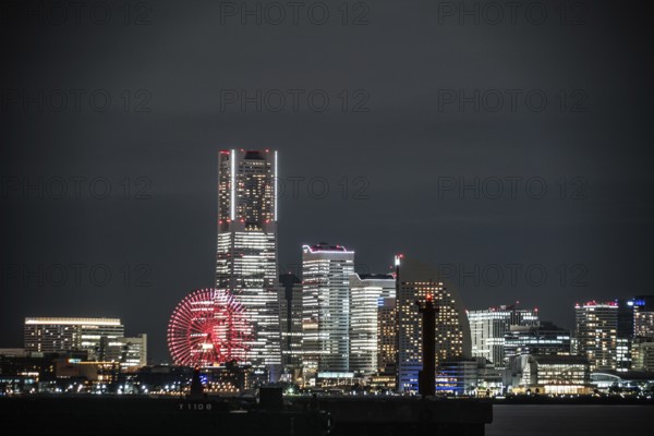 Yokohama Minato Mirai of night view (at the time of the entire light up). Shooting Location: Yokohama-city kanagawa prefecture
