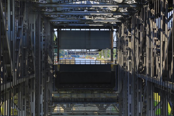 Niederfinow boat lift, Oder-Havel Canal, Havel-Oder Waterway, Brandenburg, Federal Republic of Germany