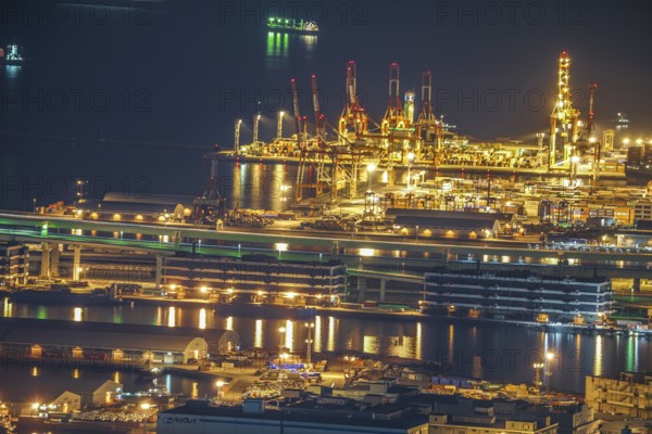 Keihin industrial zone which is visible from Yokohama Landmark Tower. Shooting Location: Yokohama-city kanagawa prefecture