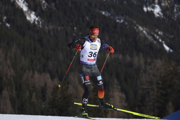 Strong race: Philipp Horn (Eintracht Frankenhain) at the IBU Biathlon World Championships Lenzerheide 2025, Lenzerheide, Switzerland / SUI / CH