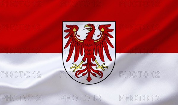 The flag of Brandenburg, state flag, studio
