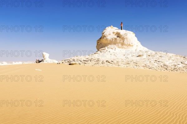 The White Desert at Farafra in the Sahara of Egypt. Africa