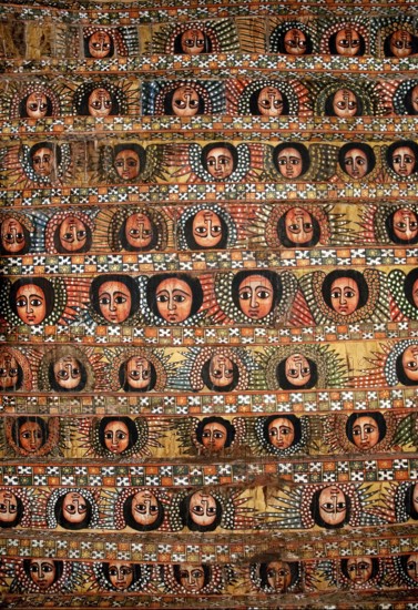Bahir dar ethiopia painted old church ceiling