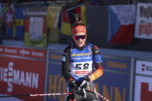 Selina Grotian (SC Mittenwald/GER) at the IBU Biathlon World Championships Lenzerheide 2025, Lenzerheide, Switzerland / SUI / CH