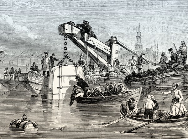 Diving-Bell used at the construction of the Thames Tunnel, London, 1827