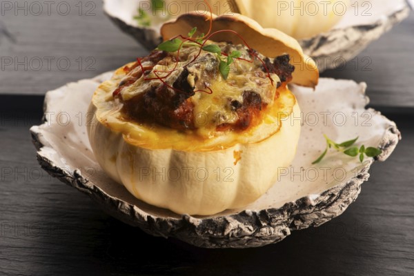 Delicious autumn recipe for stuffed pumpkin