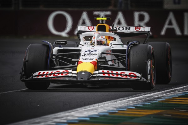 Yuki Tsunoda of Japan drives the Visa Cash App Racing Bulls F1 Team VCARB 02 during qualifying in the 2025 Australian Grand Prix at Albert Park in Melbourne, Australia, Oceania