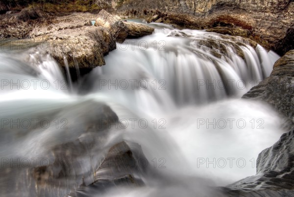 Blurred water flowing British Columbia Canada