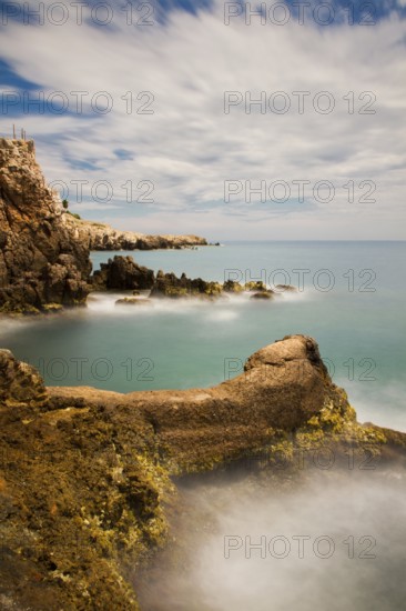 Seascape on the Riviera Long exposure, Provence, France, Europe