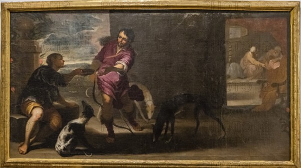 Jacob's blessing and sale of Esau's firstborn, oil on canvas, 17th century, Church of San Bartolomé, Atienza, Guadalajara Province, Spain, Europe