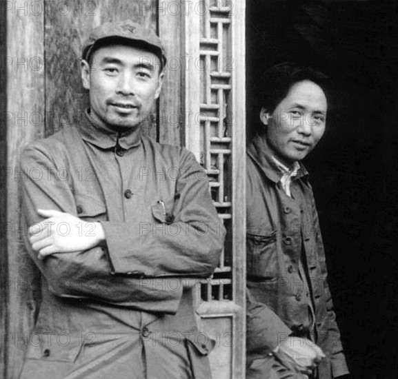 Mao Zedong, also transliterated as Mao Tse-tung (26 December 1893 – 9 September 1976), was a Chinese communist revolutionary, guerrilla warfare strategist, author, political theorist, and leader of the Chinese Revolution. Commonly referred to as Chairman Mao, he was the architect of the People's Republic of China (PRC) from its establishment in 1949, and held authoritarian control over the nation until his death in 1976. His theoretical contribution to Marxism-Leninism, along with his military strategies and brand of political policies, are now collectively known as Maoism.<br/><br/> Zhou Enlai was the first Premier of the People's Republic of China, serving from October 1949 until his death in January 1976. Zhou was instrumental in the Communist Party's rise to power, and subsequently in the development of the Chinese economy and restructuring of Chinese society