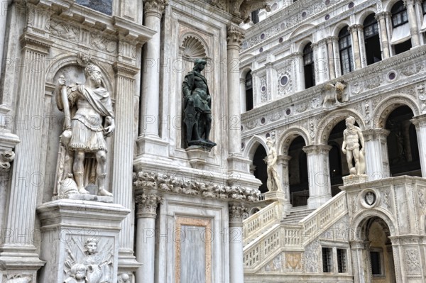 Inner courtyard of the Doge's Palace. Sunny summer day