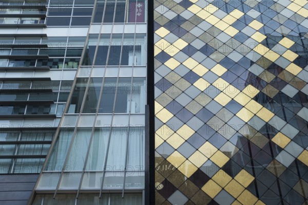 01.01.2018, Tokyo, Japan, Asia, Modern building facades in the Ginza district of the Japanese capital, Asia