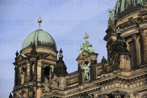 West façade of Berlin Cathedral built in the Neo-Renaissance and Neo-Baroque style by Kaiser Wilhelm II according to plans by Julius Raschdorff, Mitte district, Berlin, Germany, Europe