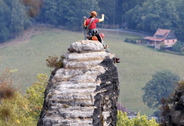 Bastei, rock, rock formation, rock formations, Saxon Switzerland, Saxony, sandstone, East Germany, Germany, Elbe, Elbe sandstone, mountains, view, view, far, vastness, Königstein, Lilienstein, table mountains, river, light, sun, landscape, nature, landscape, river landscape, forest, tree, trees, climbing rock, Klefferfelsen, Bastei bridge, excursion destination, known, tourism, international, international, visitor, tourism magnet, area, nature park, Europe